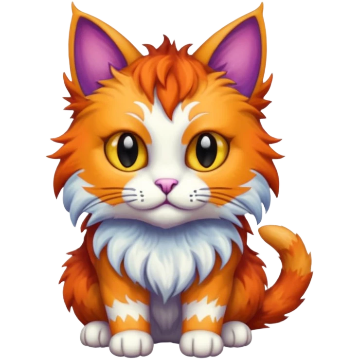 make a hyper realistic mythical cat creature with great detail emoji
