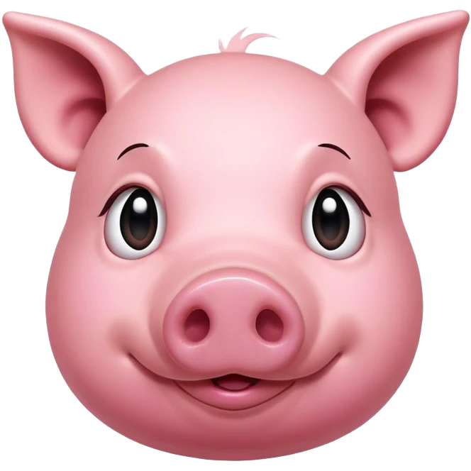 Pig being hopeful and happy emoji