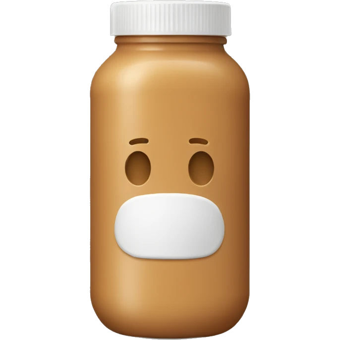 peanut butter bottle with no face emoji