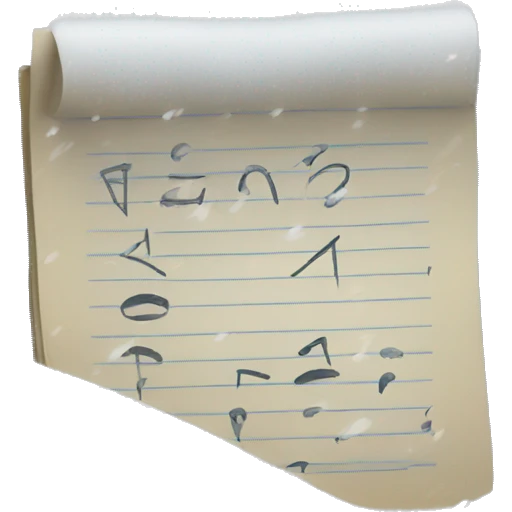 notes under the snow emoji