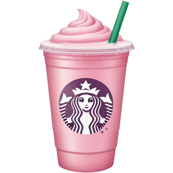 pastel pink juice in a starbucks cup emoji