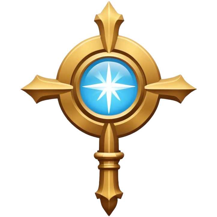 Apostle's emblem with a touch of light blue emoji