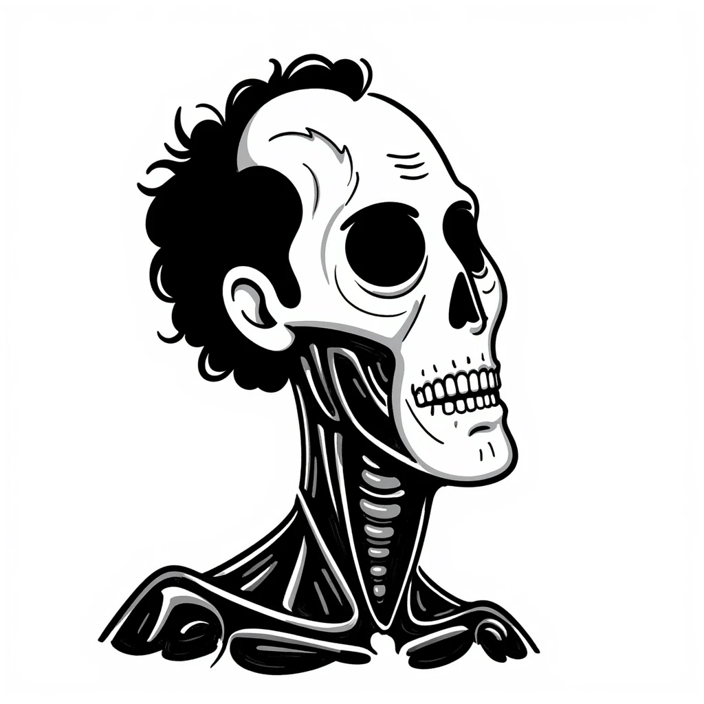 Realistic T-1000 terminator with liquid metal face transformation emoji