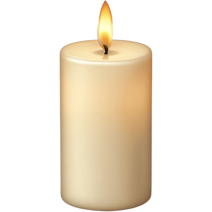 Pale beige candle emoji