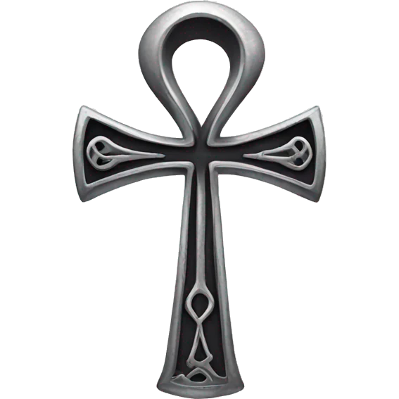 silver gothic ankh symbol emoji