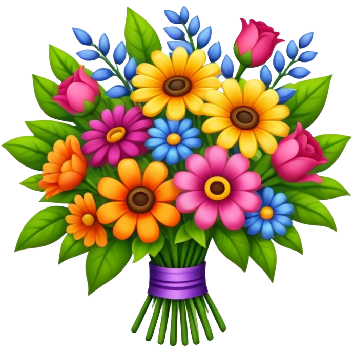 colorful bouquet of flowers emoji