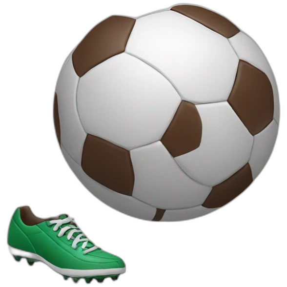 football ball with foot emoji