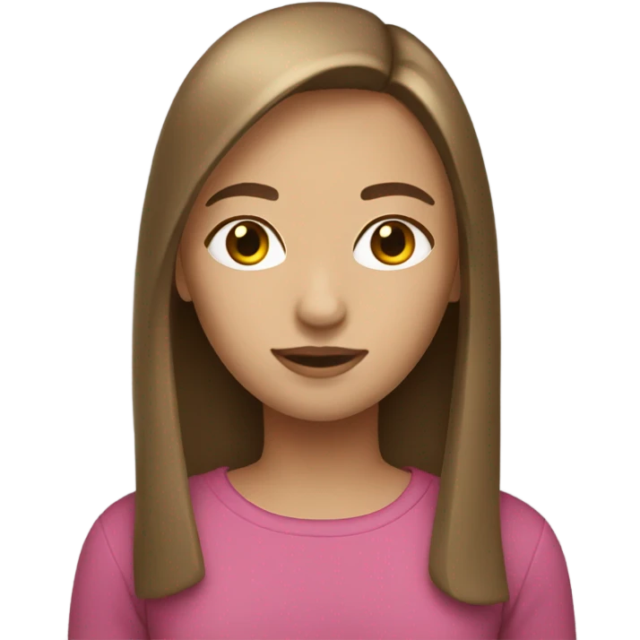 light brunette straight haired girl emoji