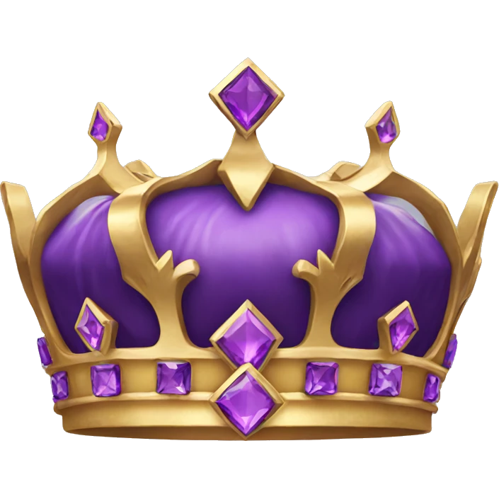 Purple And Gold Royal Gem Crown emoji