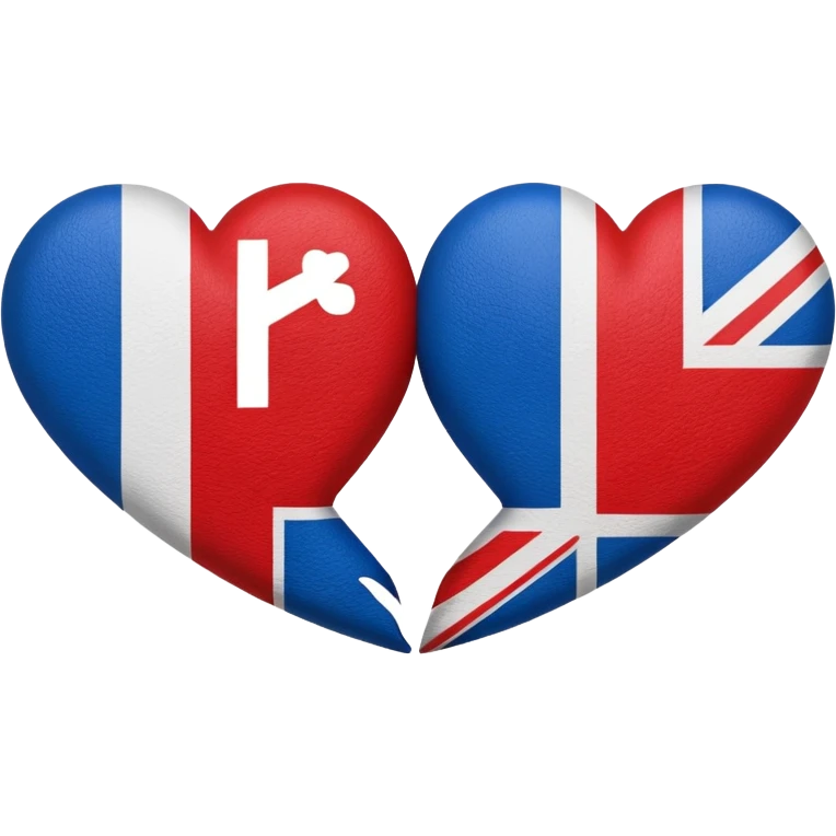 Italy and united kingdom heart emoji