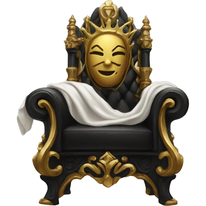 black and gold throne emoji