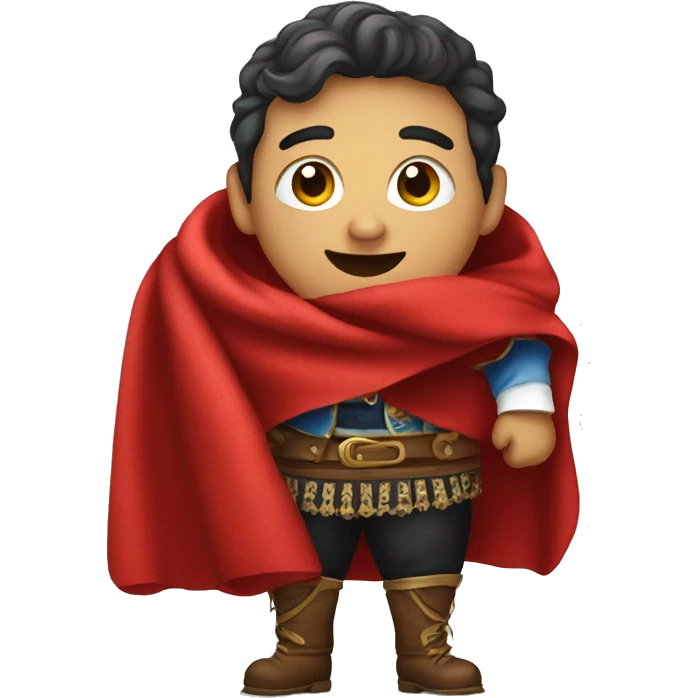 torero with a red blanket in hands emoji