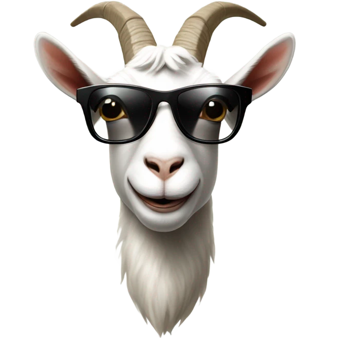 Goat with sunglasses  emoji