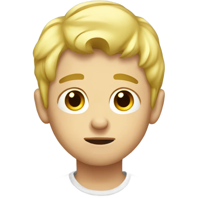 blonde boy indoors sad emoji