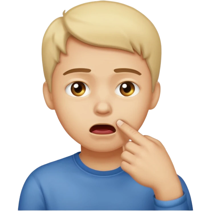Emoji cara mordiéndose el dedo  emoji