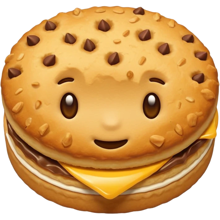 Biscuit simple sans visage emoji