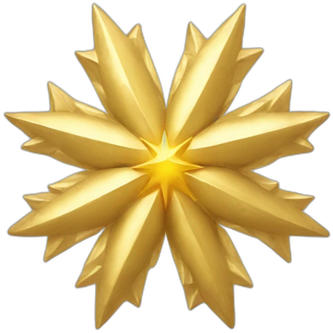 eight pointed golden fantasy star emoji