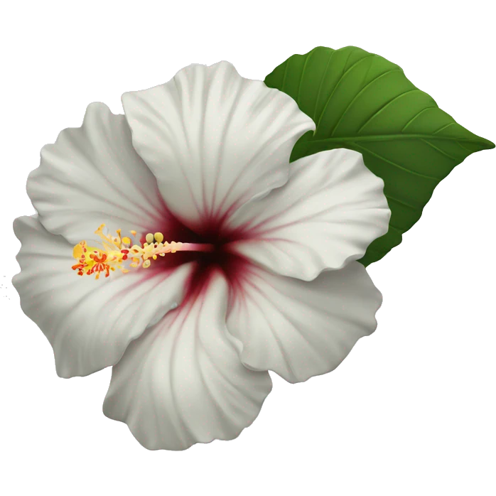 white hibiscus flower emoji