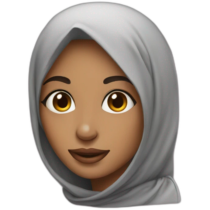 Muslim girl with piercings emoji