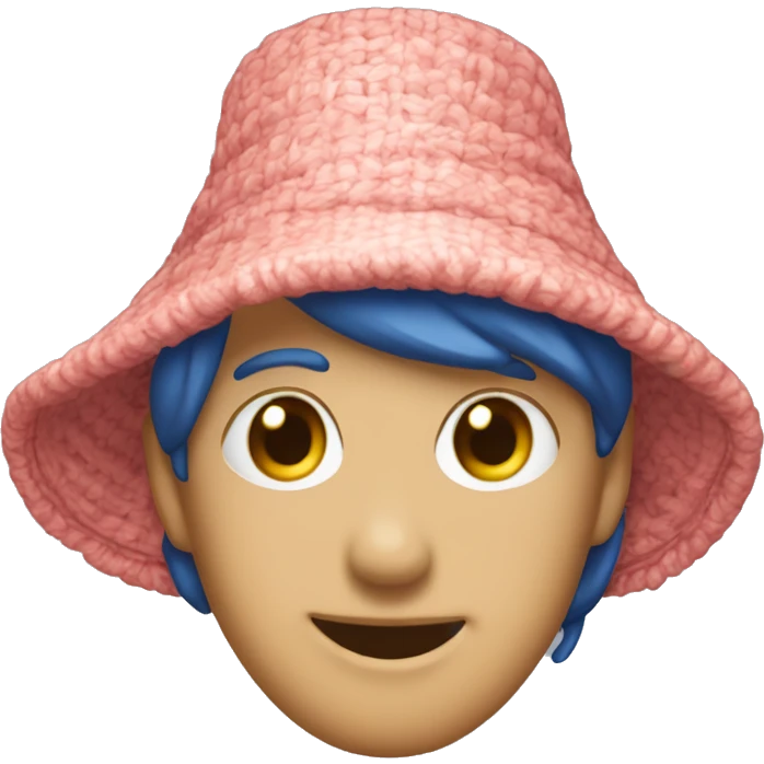 Bonnet phrygien rouge avec les yeux bleus  emoji