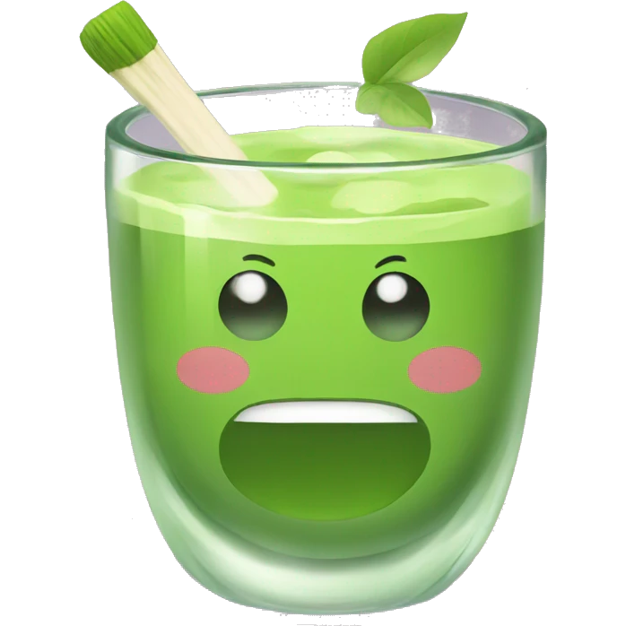 matcha in a cute glass emoji