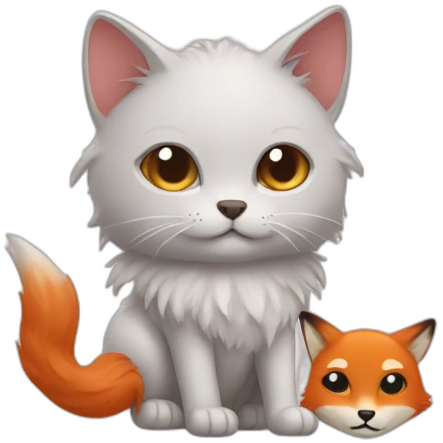 cat with fox emoji