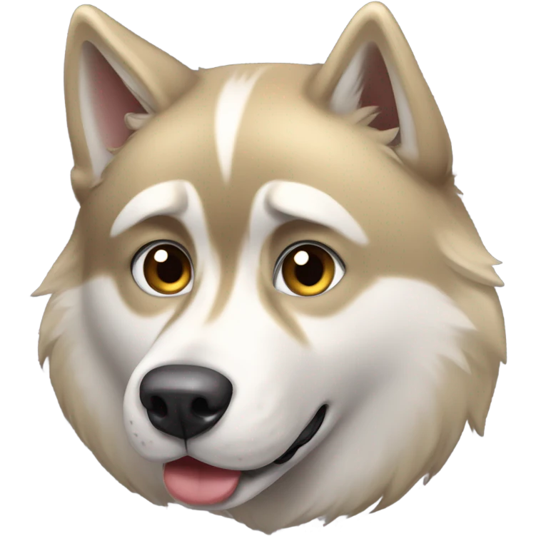 Husky, golden beige that makes the LOUp emoji