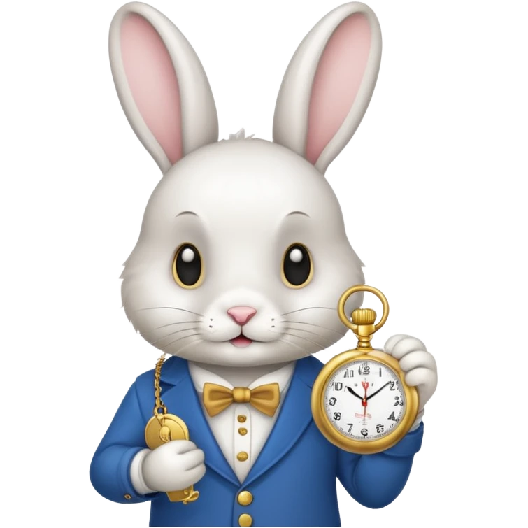 Rabbit holding watch meme emoji