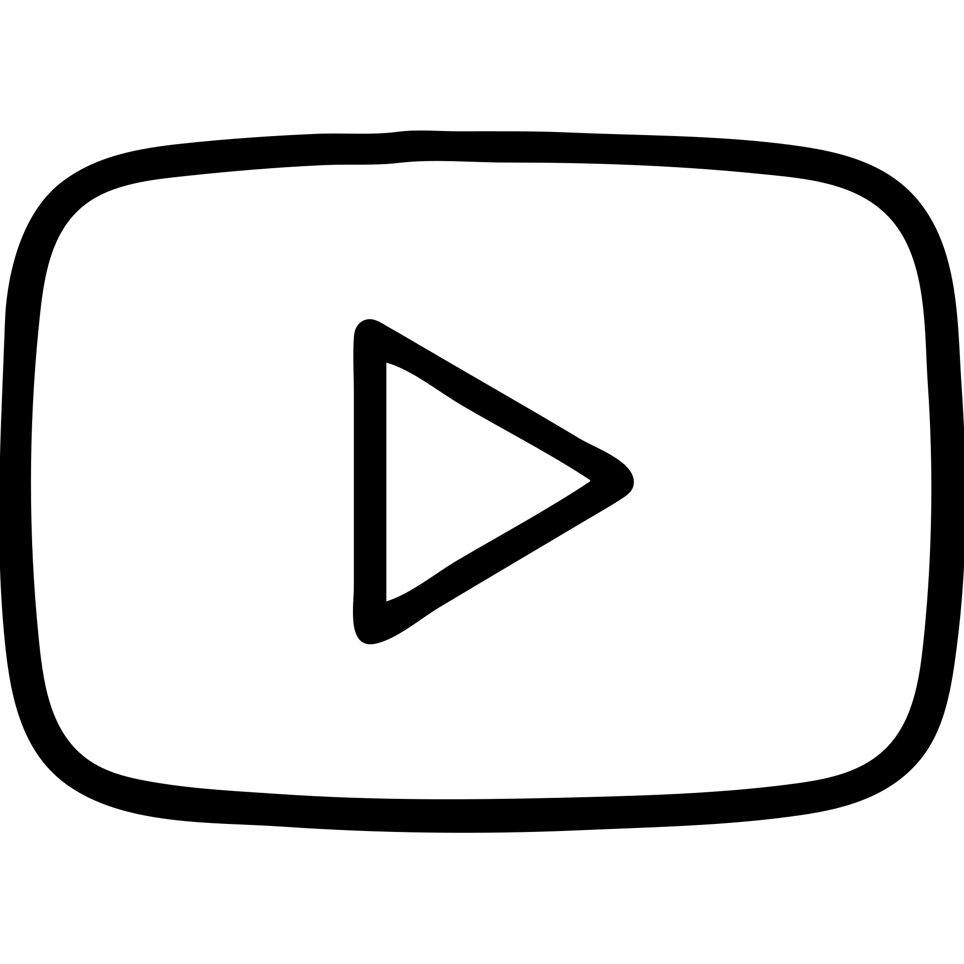 minimal white YouTube icon, suitable for dark background emoji