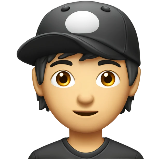 billard, mongole , 20 ans, yeux bridés, cheveux longs frisés, casquette noir emoji
