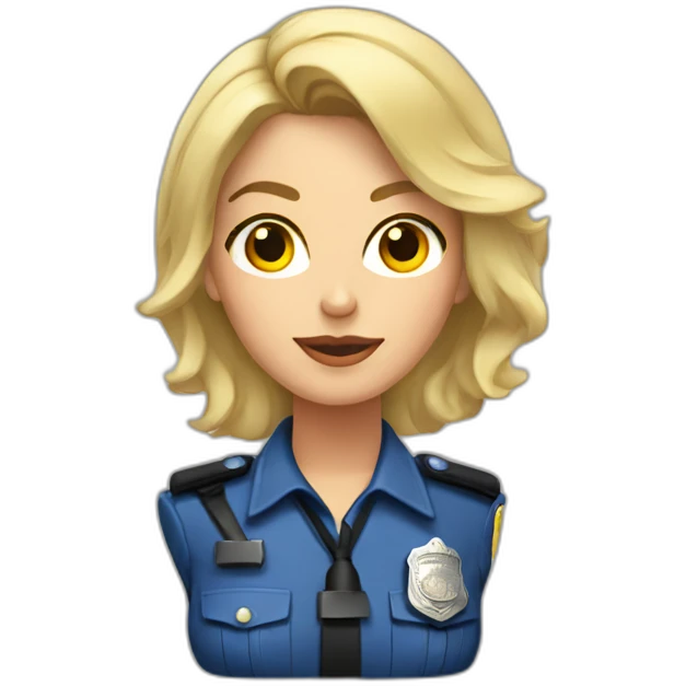 mujer policía rubia emoji