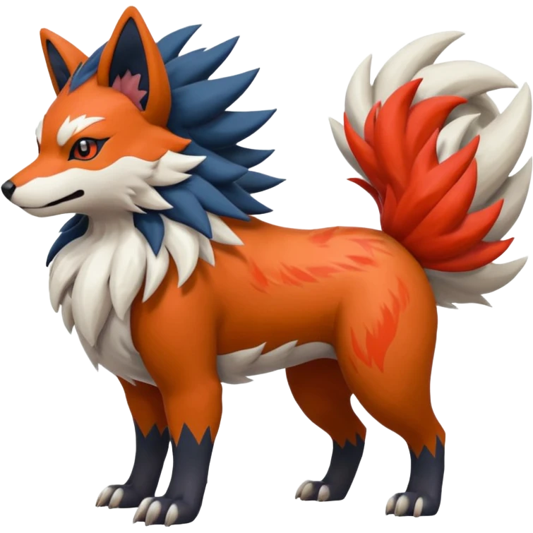 Silvally-Nargacuga-Zorua-Arcanine-Pokémon-Fakémon-fusion-animal-hybrid emoji