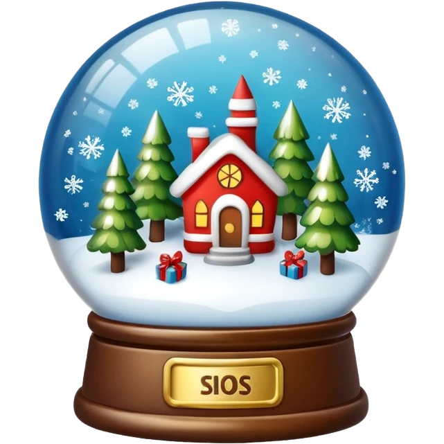 Christmas snowglobe emoji
