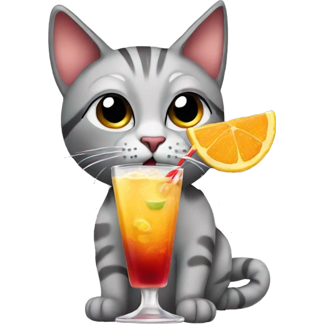 Cat with Cocktail emoji