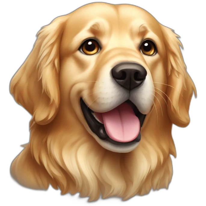Chien golden retriver emoji