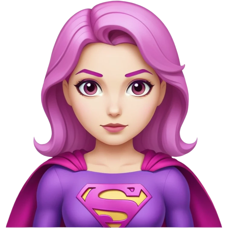 superwoman figure in pink and violet emoji