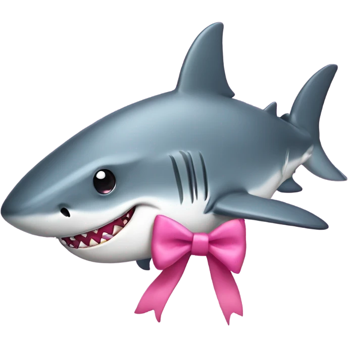 shark with pink bow emoji