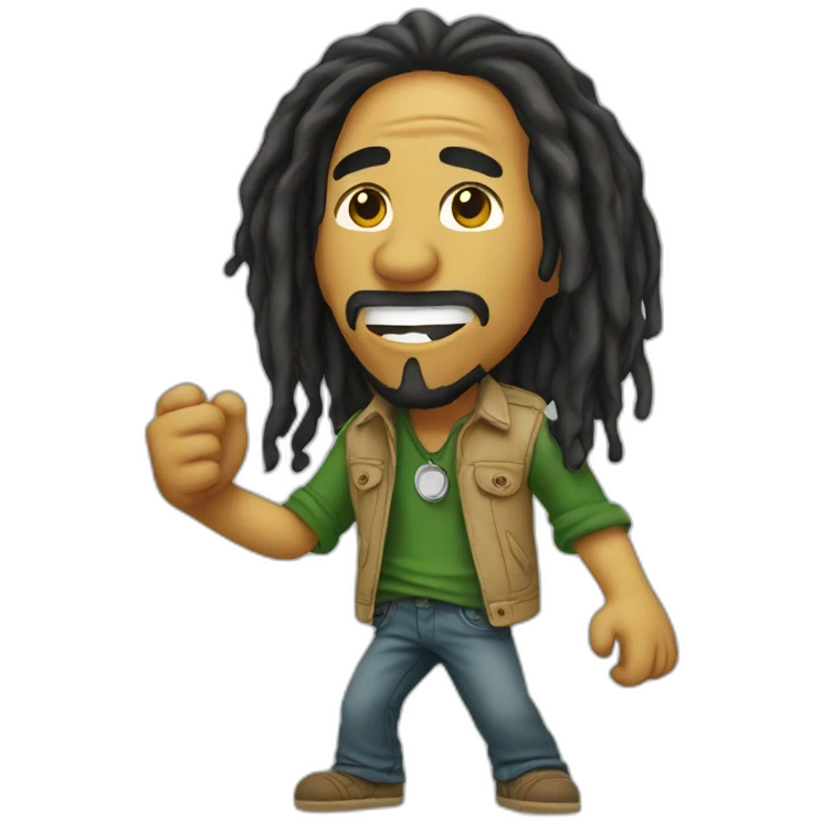 Bob Marley somoking emoji