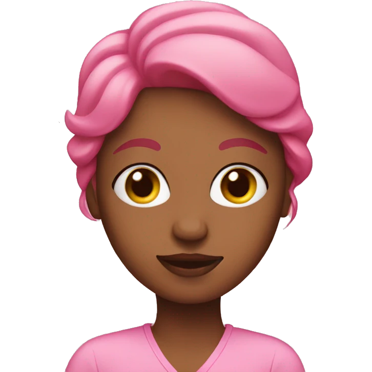 woman with pink cat emoji
