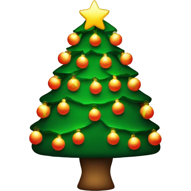 Christmas tree with lights emoji