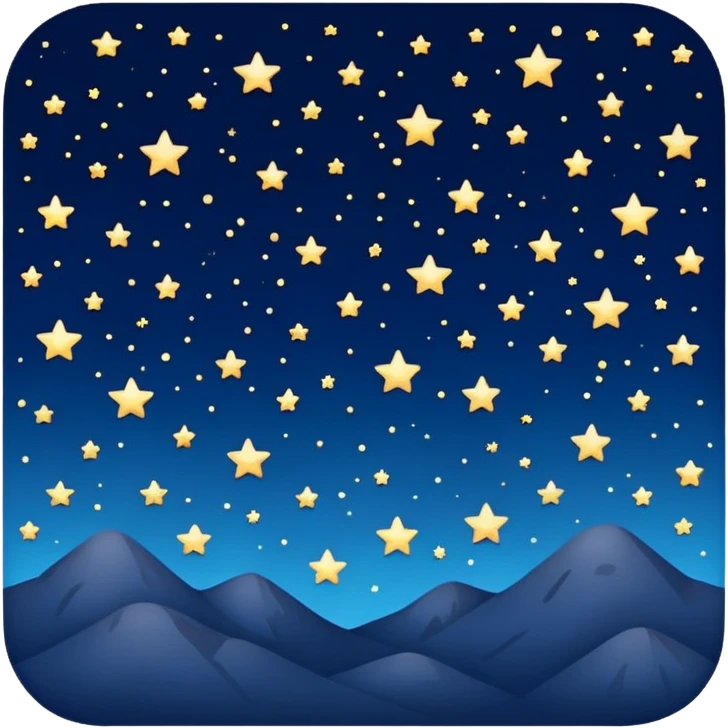 clear night sky full of stars emoji
