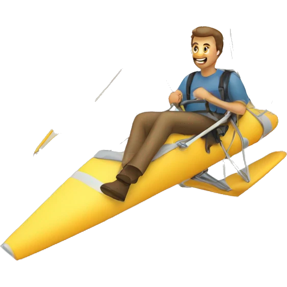 man on a hang glider emoji