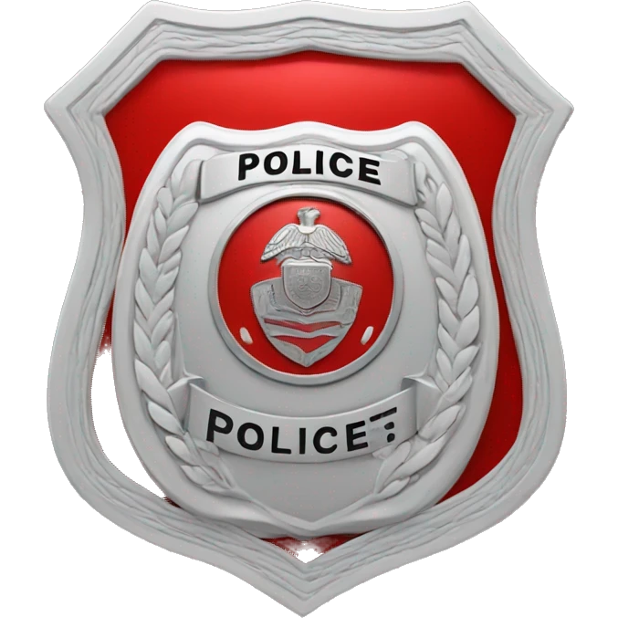 police badge red emoji