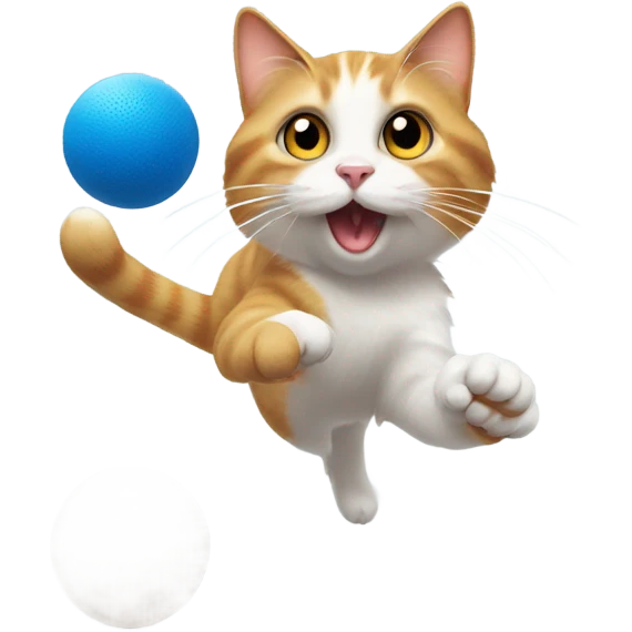Cat playing ping pong emoji