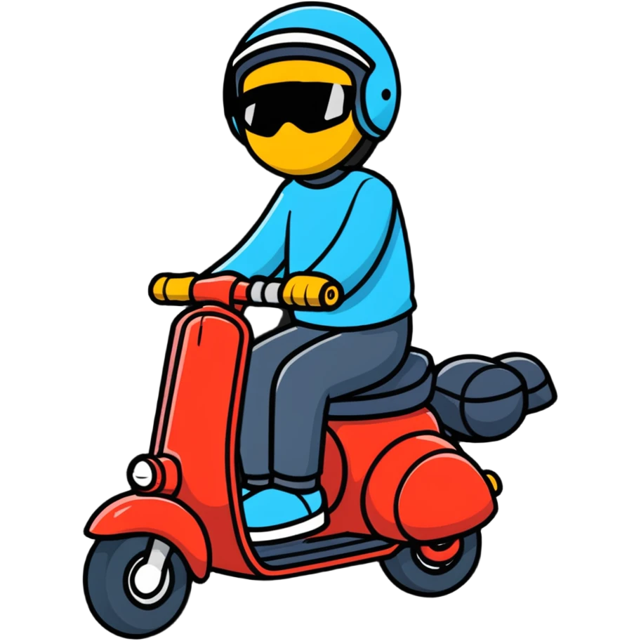 person riding a scooter emoji