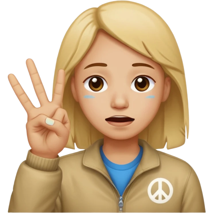 😭✌🏻 emoji