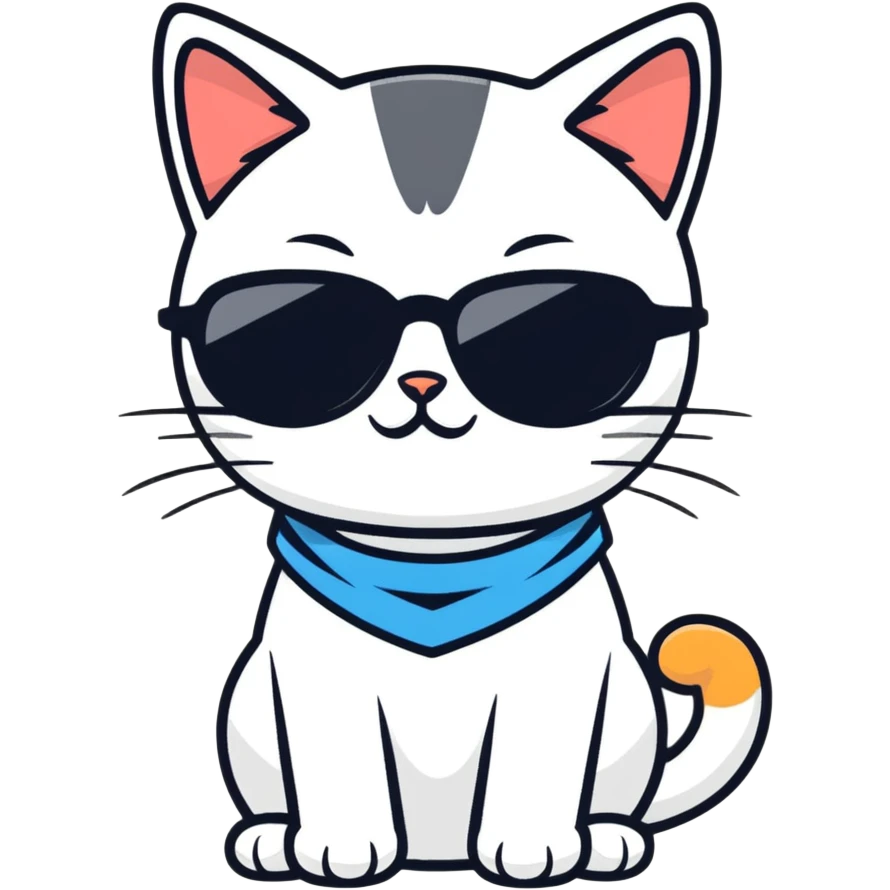 Cat with sunglasses emoji