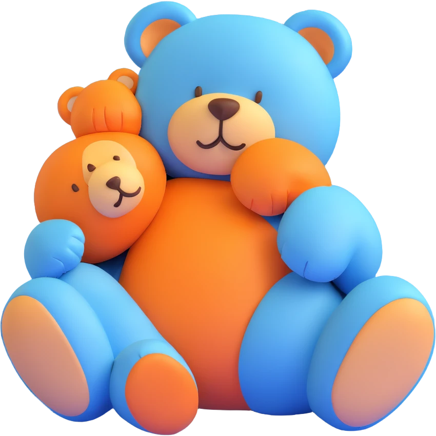 sleeping blue teddy bear emoji