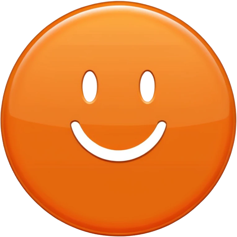 Orange circle with a white M in the Middle emoji