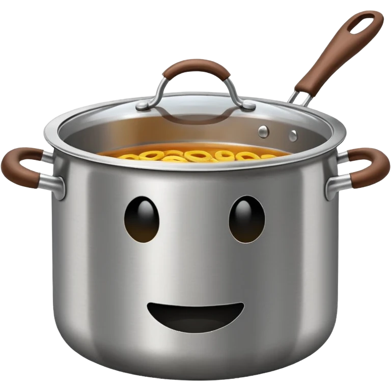 Pişirme Tenceresi, digital art emoji style, with clean lines, no face on objects, white background emoji